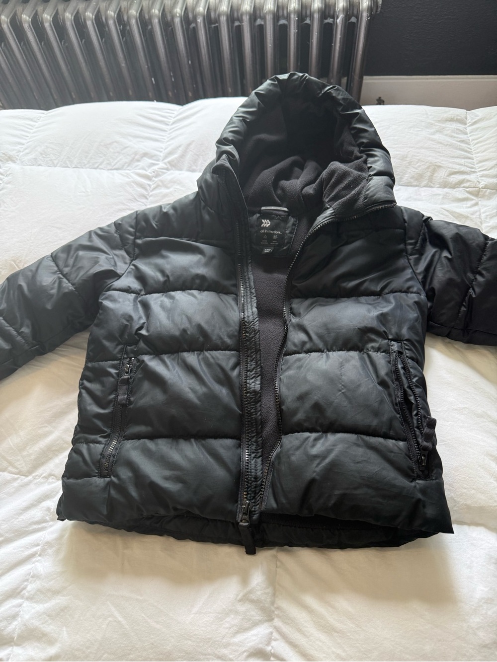 all in motion Kids Black Hooded Puffer Coat